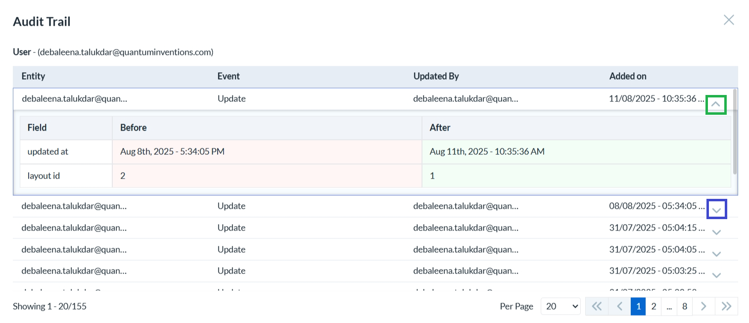Tracking Admin User Audit
