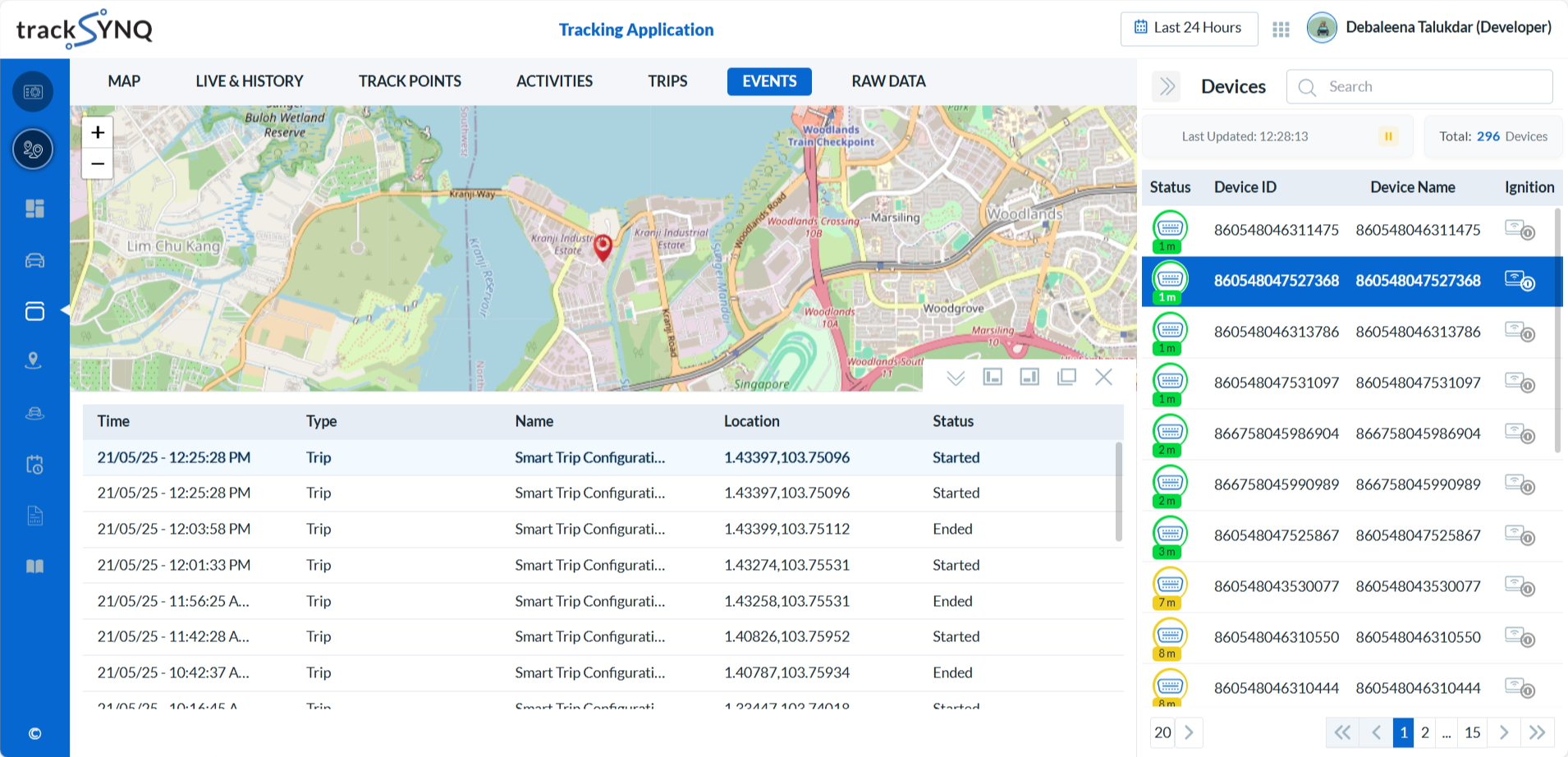 Tracking Device Events