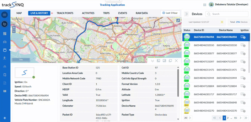 Tracking Device Live And History